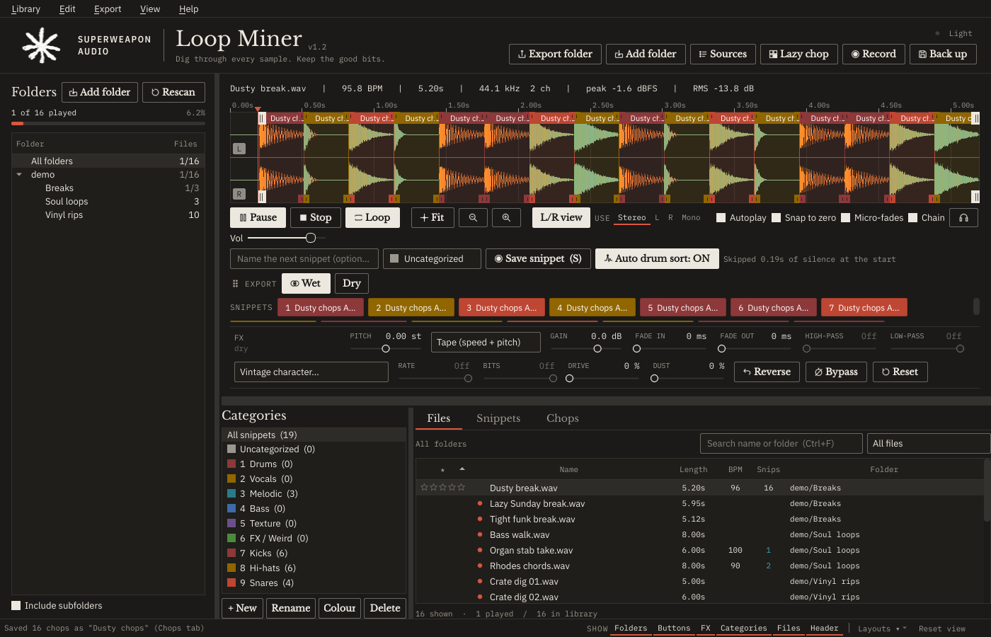 Loop Miner in its Dark look